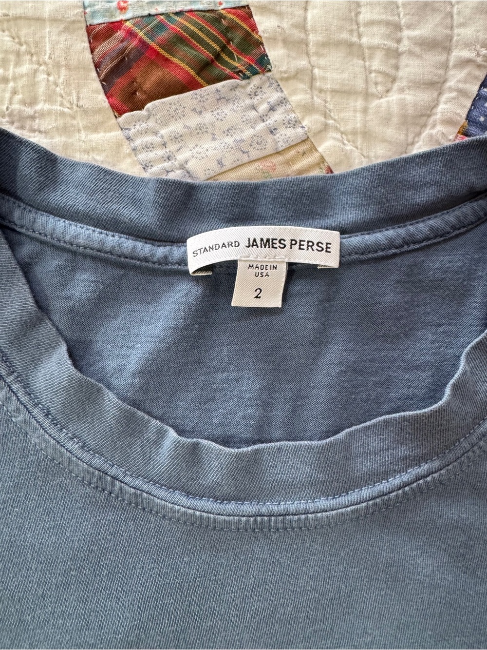 James Perse T-Shirt Blue Size 2 / M - flaws